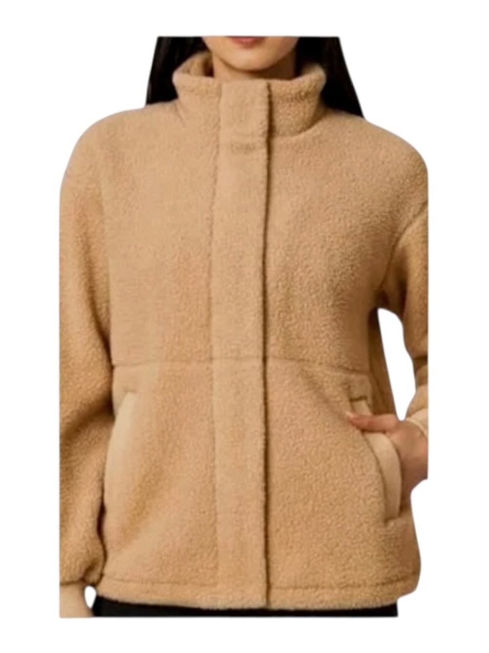 NWT - Mondetta Sherpa Full Zip Fleece Jacket - LARGE/CAMEL